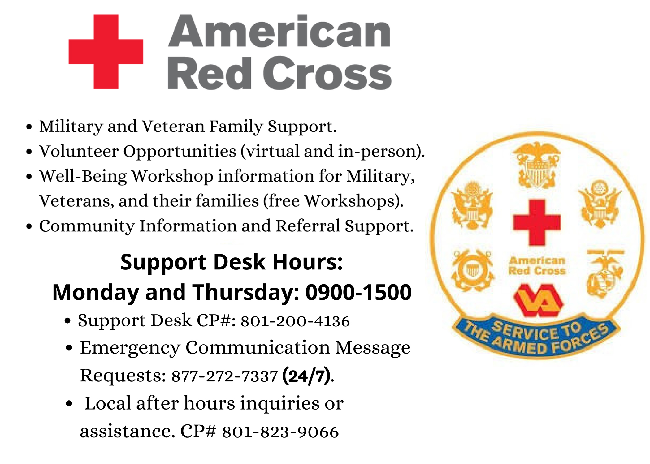 Forfatning cylinder udsættelse American Red Cross Support desk opens at Hill > Hill Air Force Base >  Article Display